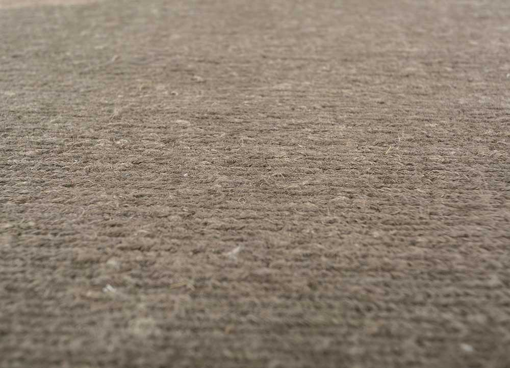 aprezo beige and brown cotton Hand Knotted Rug - CloseUp