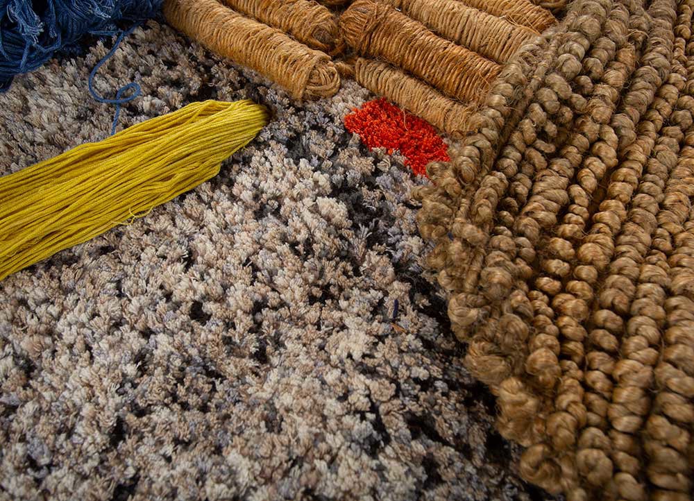 uvenuti blue wool and bamboo silk Hand Knotted Rug - CloseUp uvenuti blue wool and bamboo silk Hand Knotted Rug - CloseUp