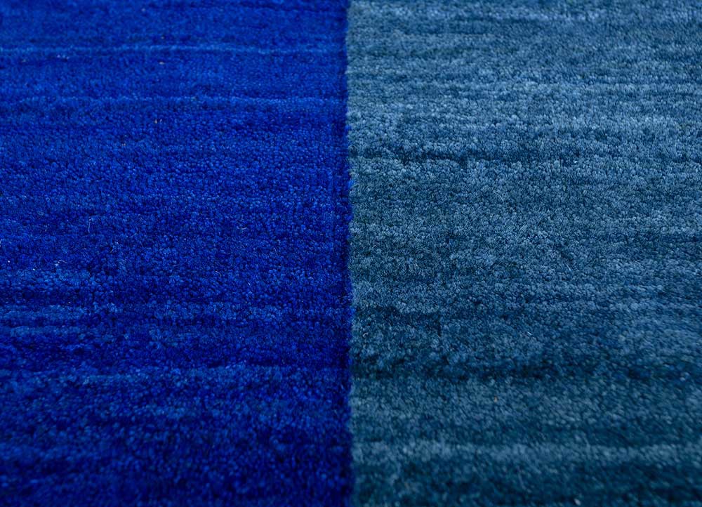 brahmaand blue wool Hand Knotted Rug - CloseUp brahmaand blue wool Hand Knotted Rug - CloseUp