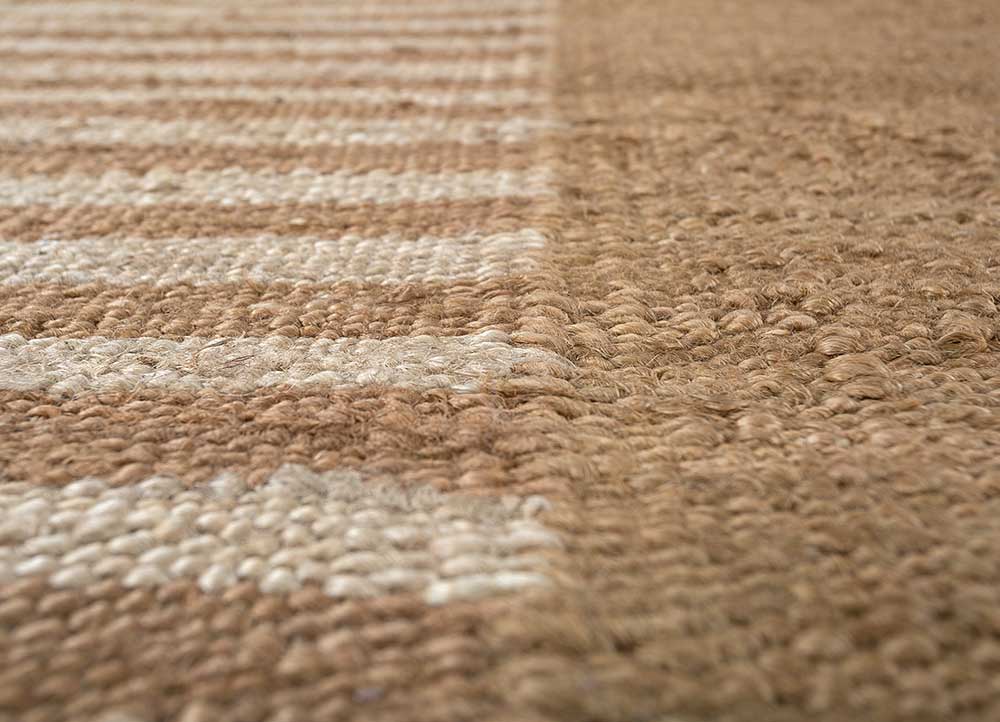 daaira beige and brown jute and hemp Flat Weaves Rug - CloseUp