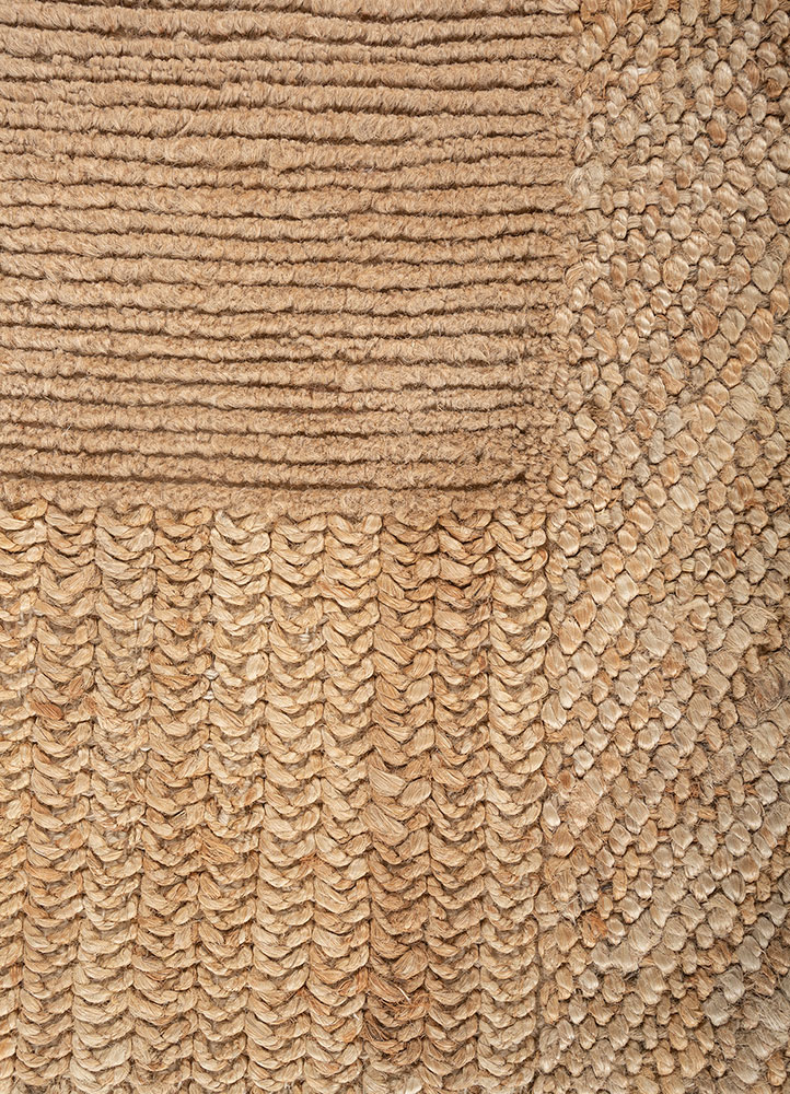 nomadic threads beige and brown jute and hemp Flat Weaves Rug - CloseUp