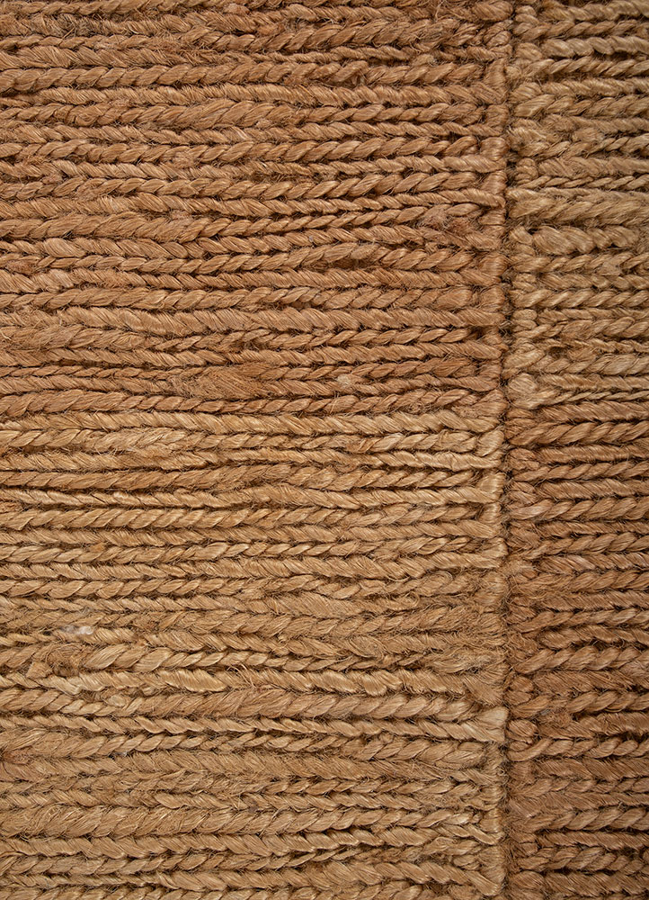 daaira beige and brown jute and hemp Hand Knotted Rug - CloseUp
