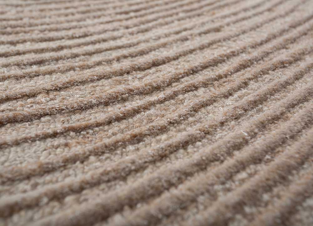 pathways beige and brown wool and viscose Hand Tufted Rug - CloseUp