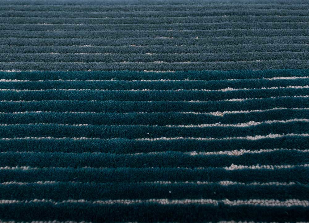 pathways blue wool and viscose Hand Tufted Rug - CloseUp pathways blue wool and viscose Hand Tufted Rug - CloseUp
