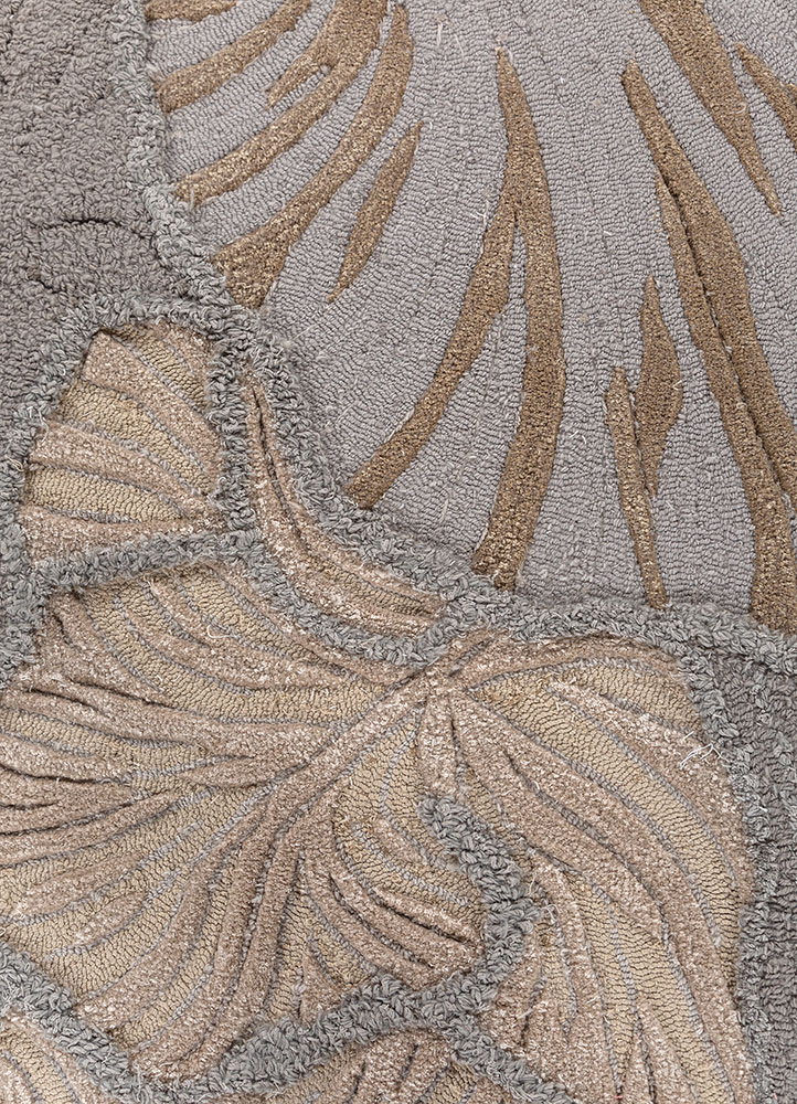 aurelia grey and black wool and viscose Hand Tufted Rug - CloseUp