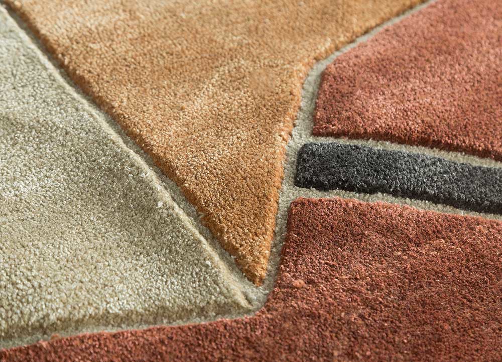 archetype beige and brown wool and viscose Hand Tufted Rug - CloseUp archetype beige and brown wool and viscose Hand Tufted Rug - CloseUp