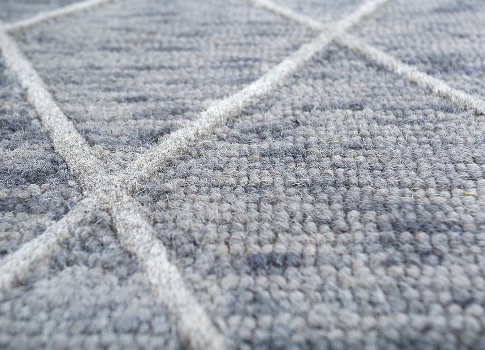 jaipur wunderkammer grey and black wool Hand Tufted Rug - CloseUp jaipur wunderkammer grey and black wool Hand Tufted Rug - CloseUp