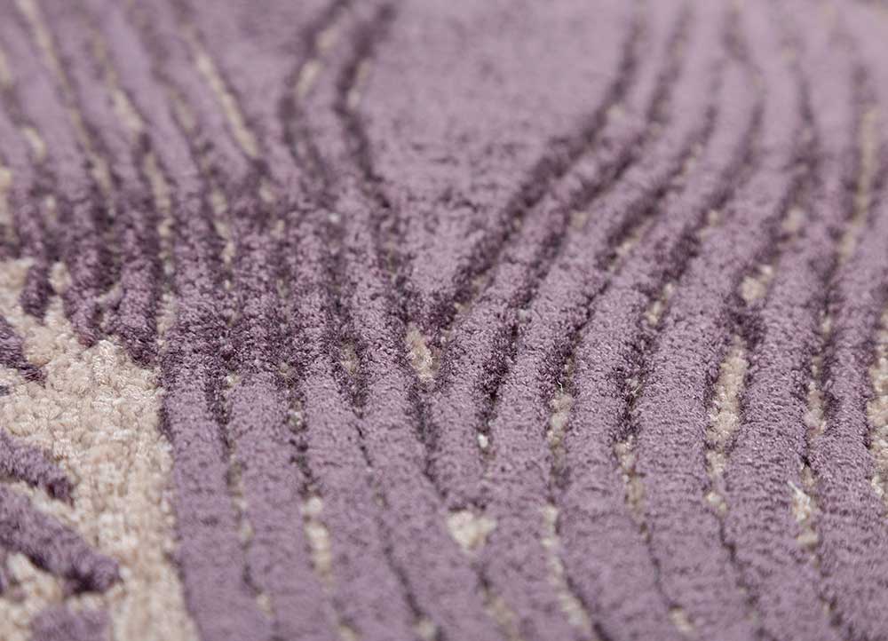 infini pink and purple wool and viscose Hand Tufted Rug - CloseUp