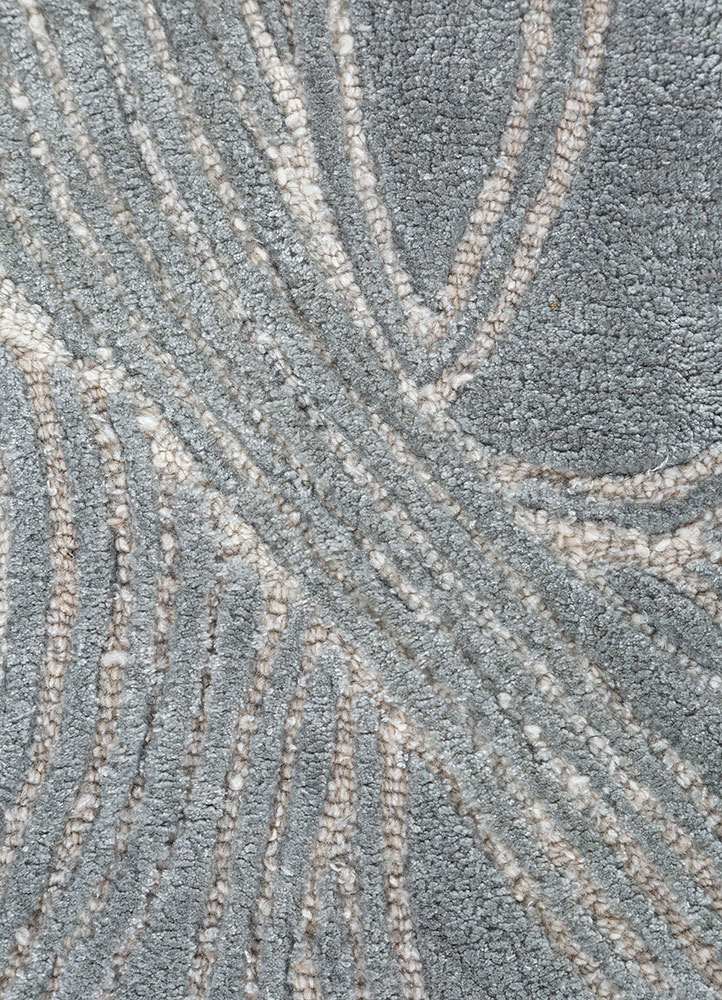 infini blue wool and viscose Hand Tufted Rug - CloseUp