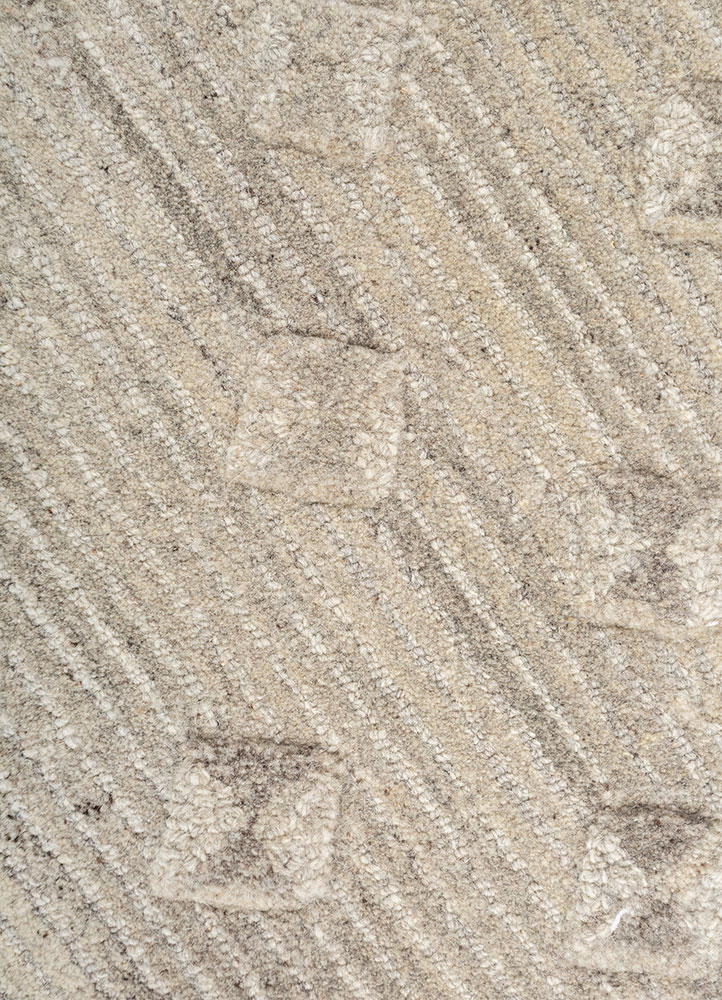 pathways beige and brown wool Hand Tufted Rug - CloseUp pathways beige and brown wool Hand Tufted Rug - CloseUp