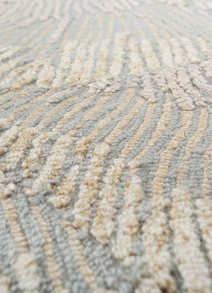 aurelia blue wool and viscose and silk Hand Tufted Rug - CloseUp