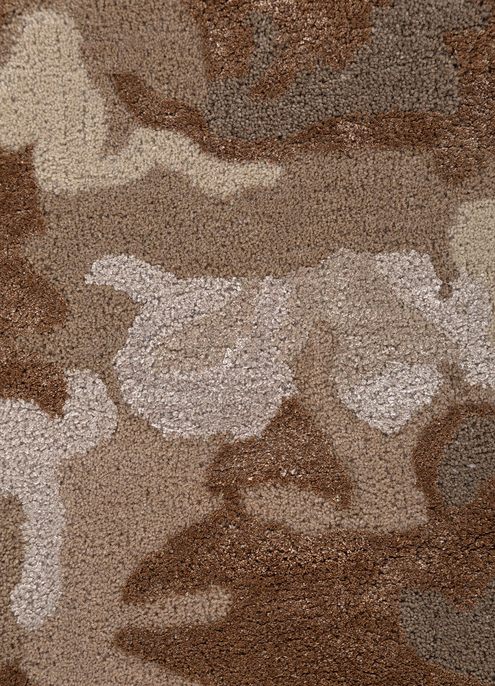 genesis beige and brown wool and viscose Hand Tufted Rug - CloseUp genesis beige and brown wool and viscose Hand Tufted Rug - CloseUp