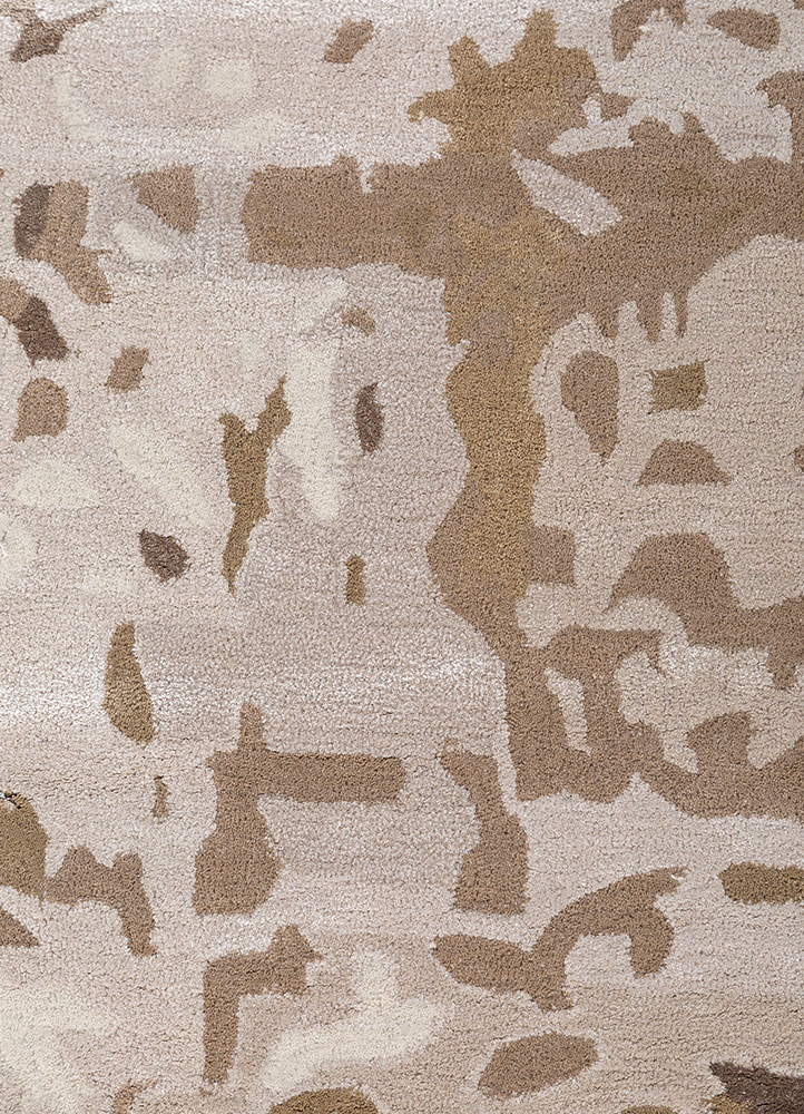genesis ivory wool and viscose Hand Tufted Rug - CloseUp