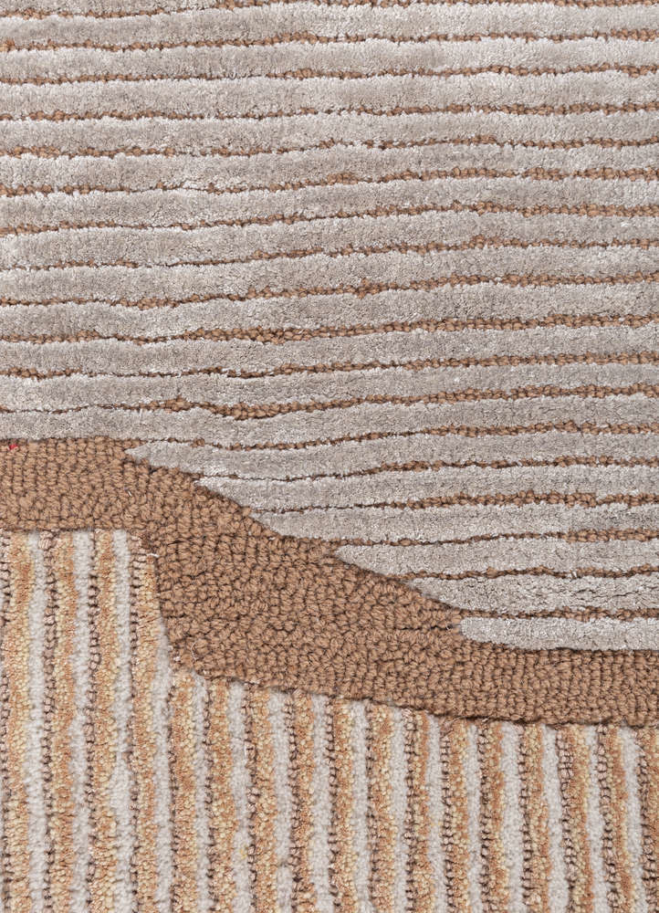 white noise ivory wool and viscose Hand Tufted Rug - CloseUp white noise ivory wool and viscose Hand Tufted Rug - CloseUp