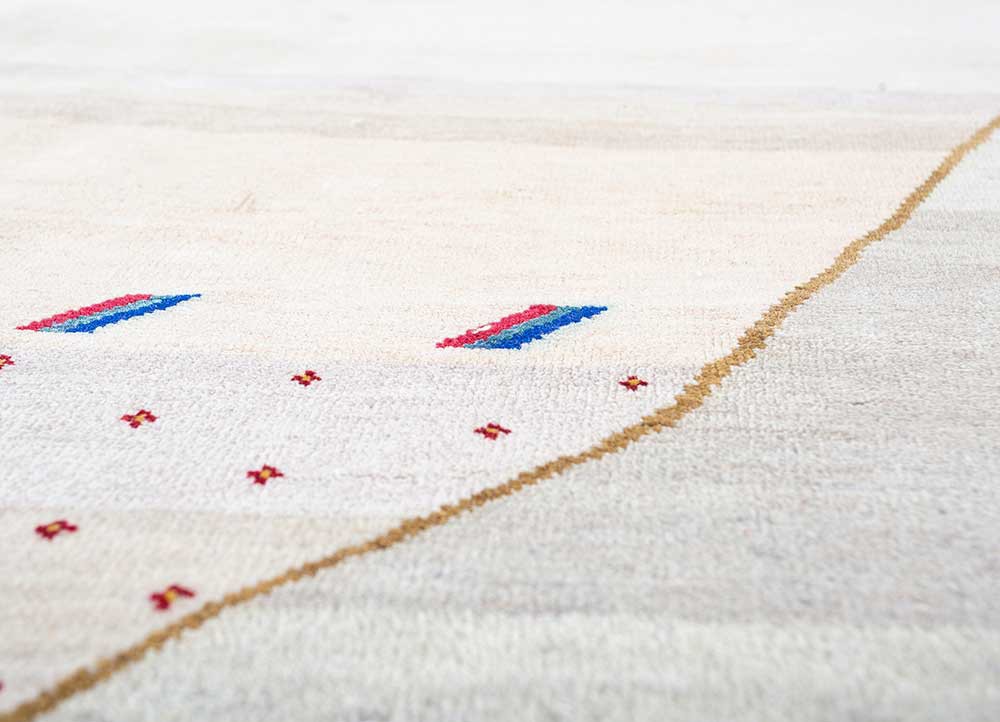 freedom manchaha ivory wool and silk Hand Knotted Rug - CloseUp freedom manchaha ivory wool and silk Hand Knotted Rug - CloseUp