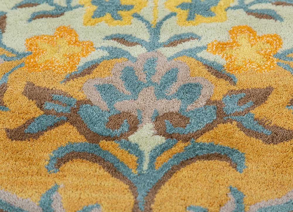 kora blue viscose Hand Tufted Rug - CloseUp