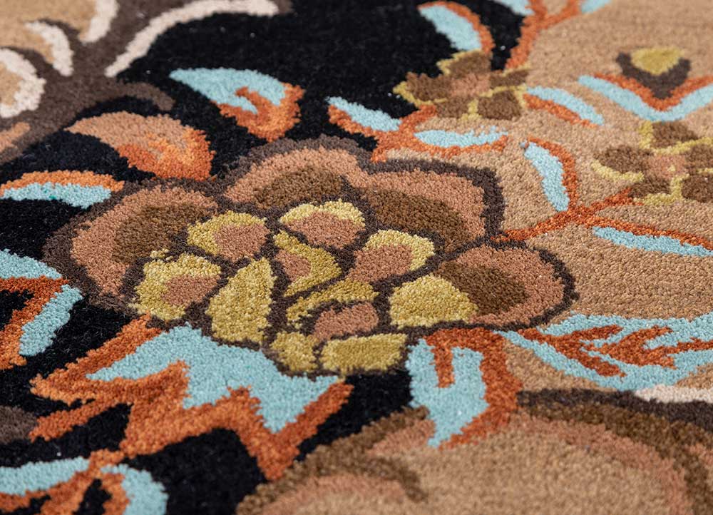 kora gold viscose Hand Tufted Rug - CloseUp