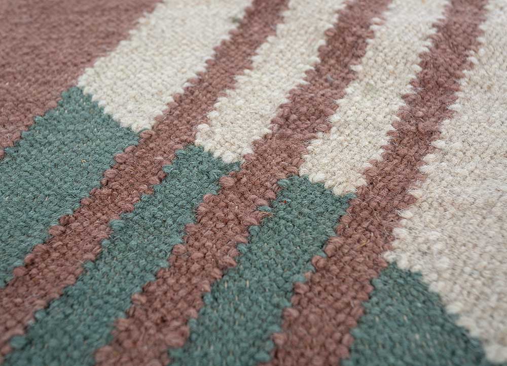 orenda blue wool Flat Weaves Rug - CloseUp