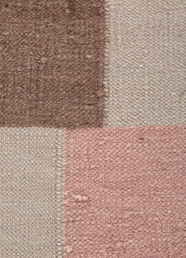 checkers ivory wool Flat Weaves Rug - CloseUp checkers ivory wool Flat Weaves Rug - CloseUp