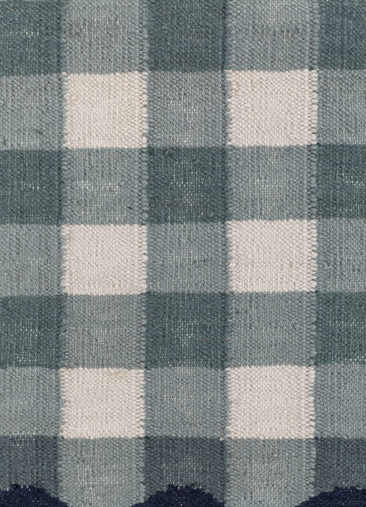 alhambra blue wool Flat Weaves Rug - CloseUp alhambra blue wool Flat Weaves Rug - CloseUp
