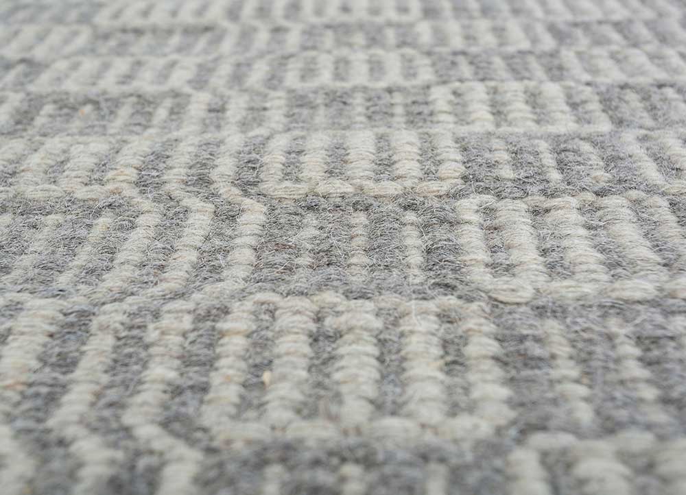 abrash grey and black wool Flat Weaves Rug - CloseUp