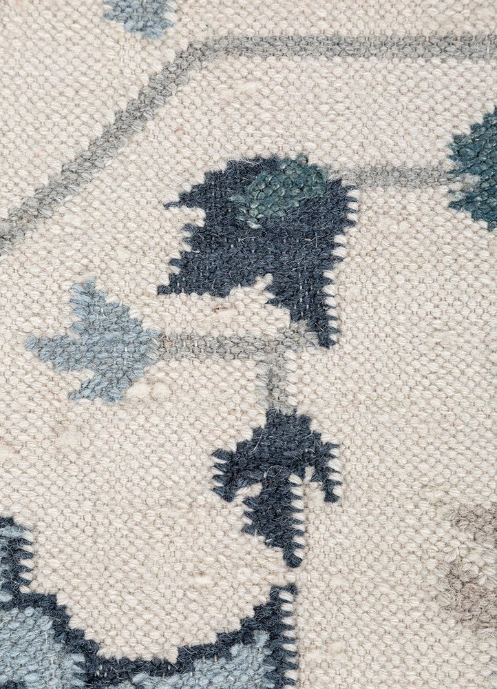bedouin ivory wool Flat Weaves Rug - CloseUp