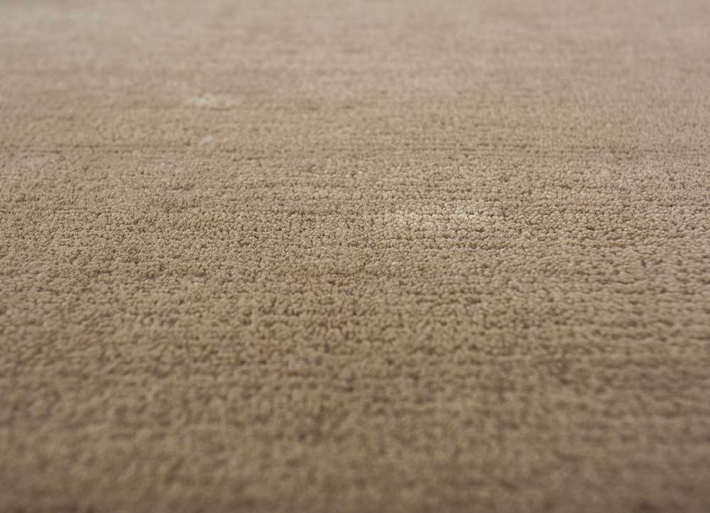 sthir beige and brown wool Hand Knotted Rug - CloseUp