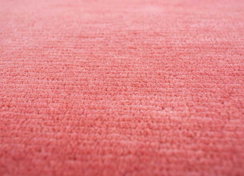 sthir pink and purple wool Hand Knotted Rug - CloseUp