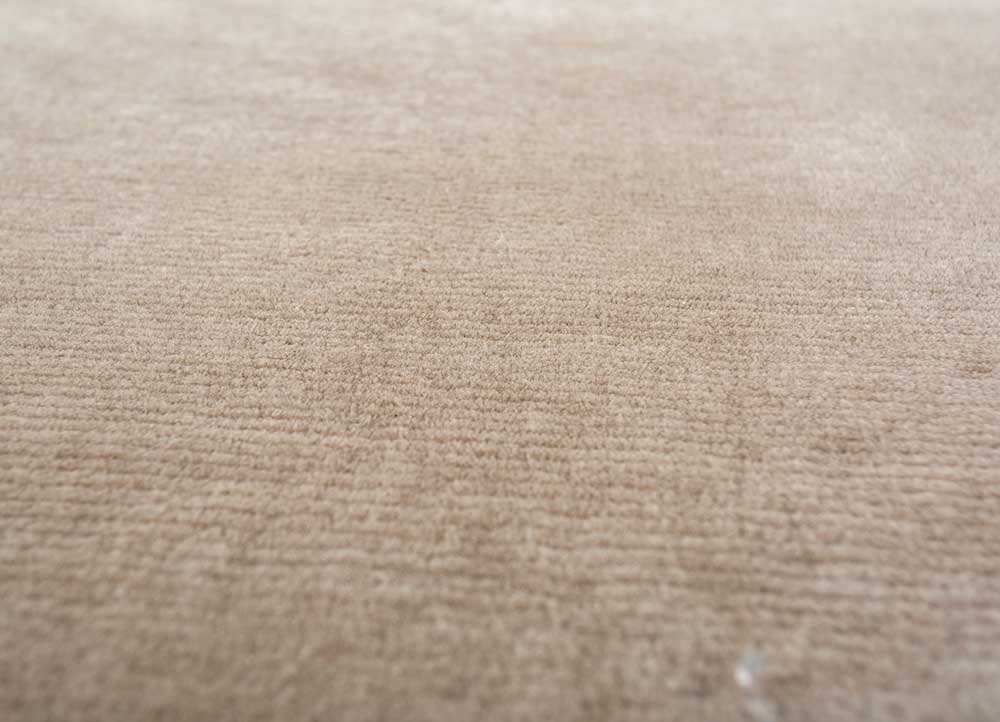 sthir beige and brown wool Hand Knotted Rug - CloseUp