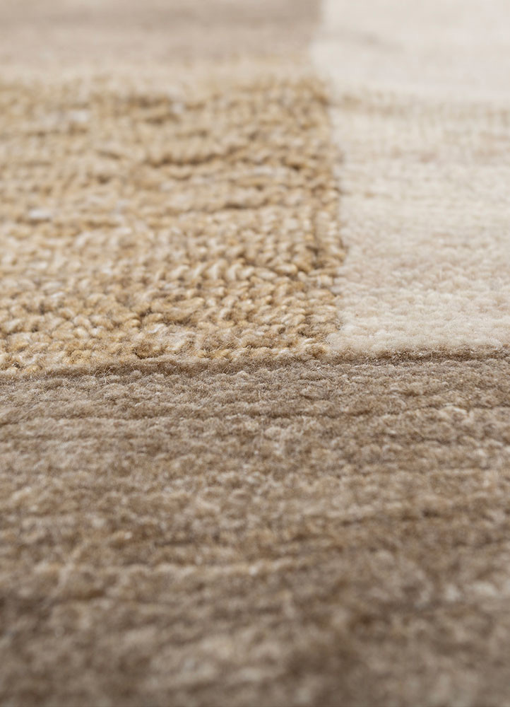 blythe beige and brown wool Hand Knotted Rug - CloseUp blythe beige and brown wool Hand Knotted Rug - CloseUp