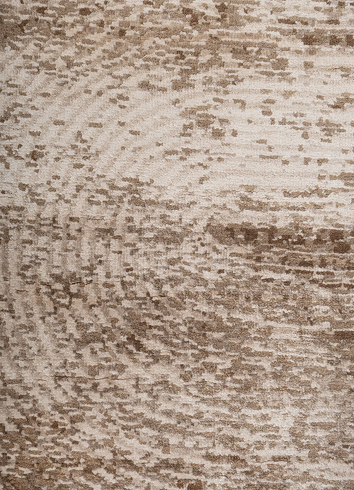 entropy ivory wool and bamboo silk Hand Knotted Rug - CloseUp entropy ivory wool and bamboo silk Hand Knotted Rug - CloseUp
