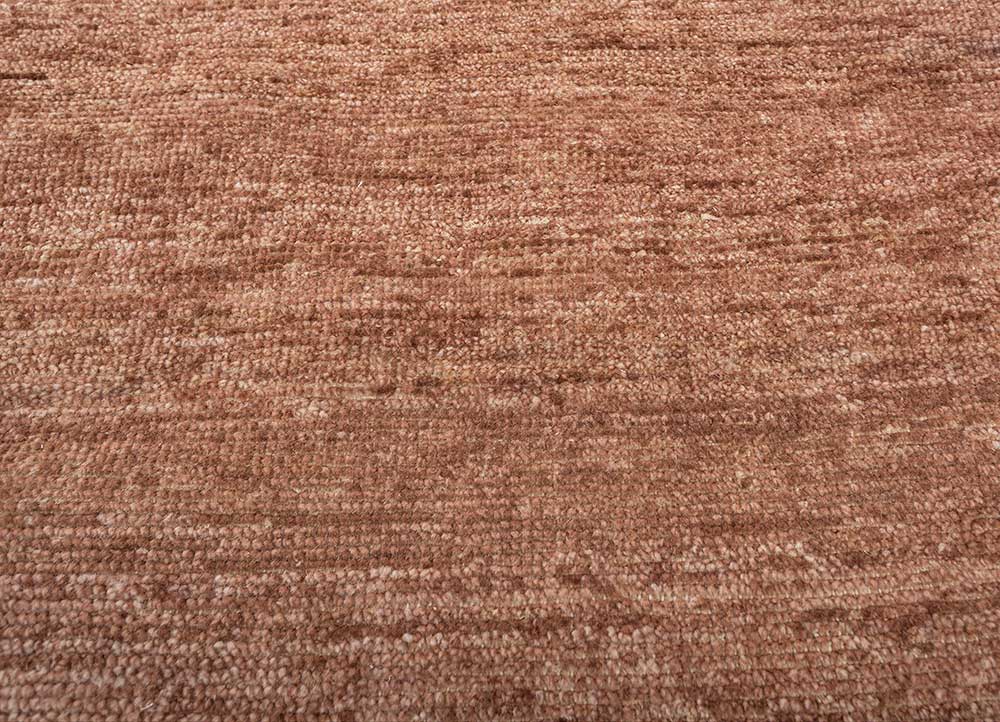 blythe red and orange afghan wool and jute Hand Knotted Rug - CloseUp