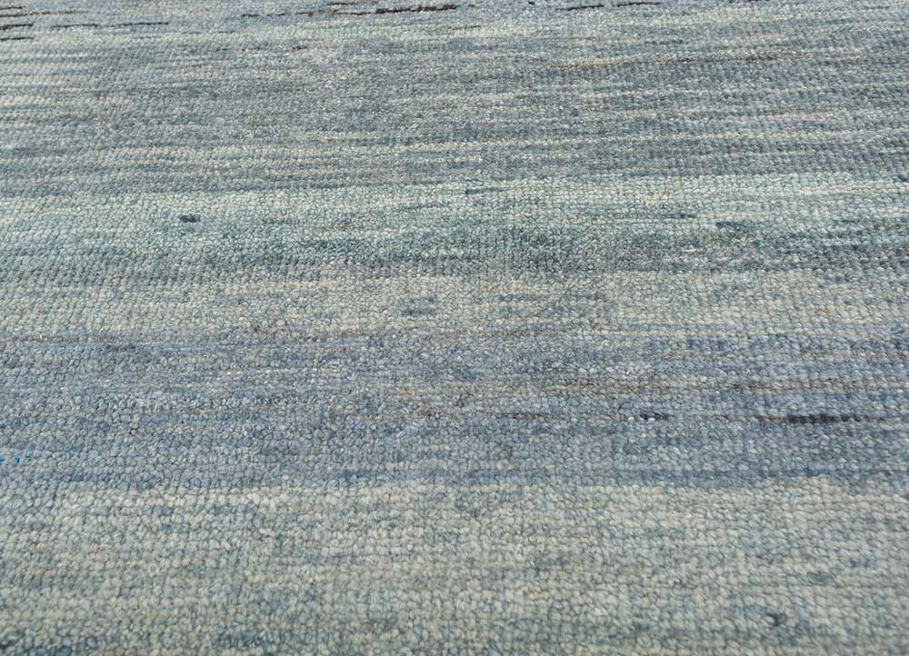 bylthe blue afghan wool Hand Knotted Rug - CloseUp