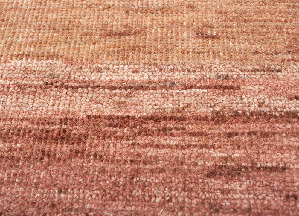 bylthe red and orange afghan wool Hand Knotted Rug - CloseUp