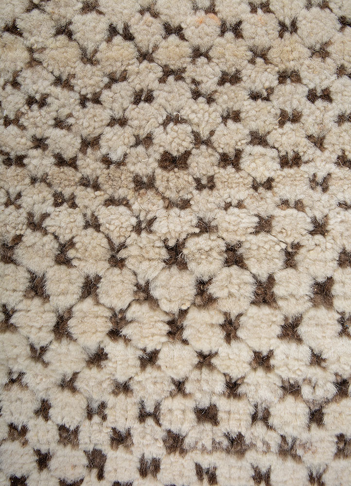 aprezo beige and brown wool Hand Knotted Rug - CloseUp