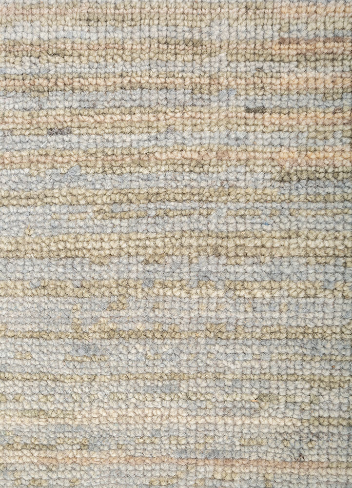 bylthe green wool Hand Knotted Rug - CloseUp