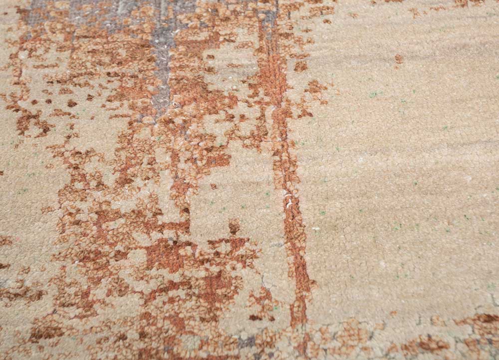entropy ivory wool and silk Hand Knotted Rug - CloseUp entropy ivory wool and silk Hand Knotted Rug - CloseUp