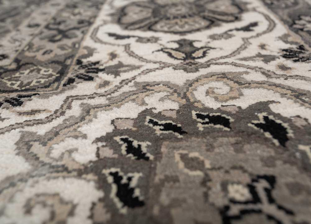 cyanna blue wool and silk Hand Knotted Rug - CloseUp cyanna blue wool and silk Hand Knotted Rug - CloseUp