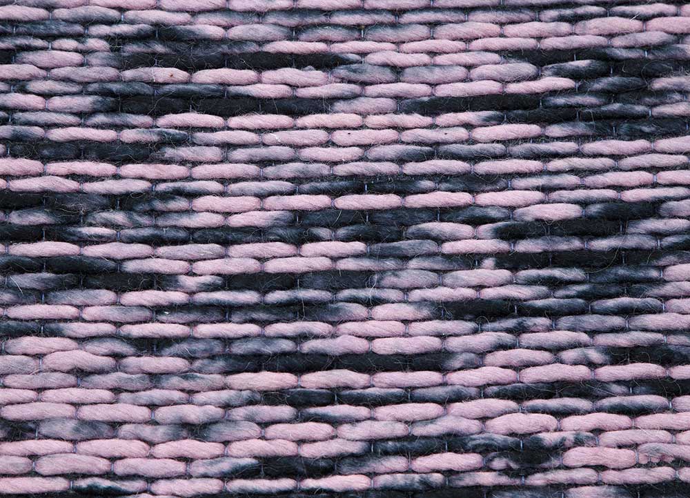 abrash pink and purple wool Flat Weaves Rug - CloseUp