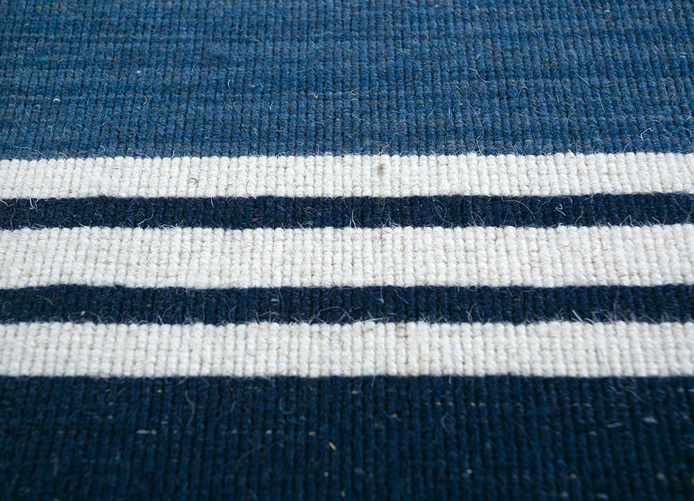 indusbar blue wool Flat Weaves Rug - CloseUp