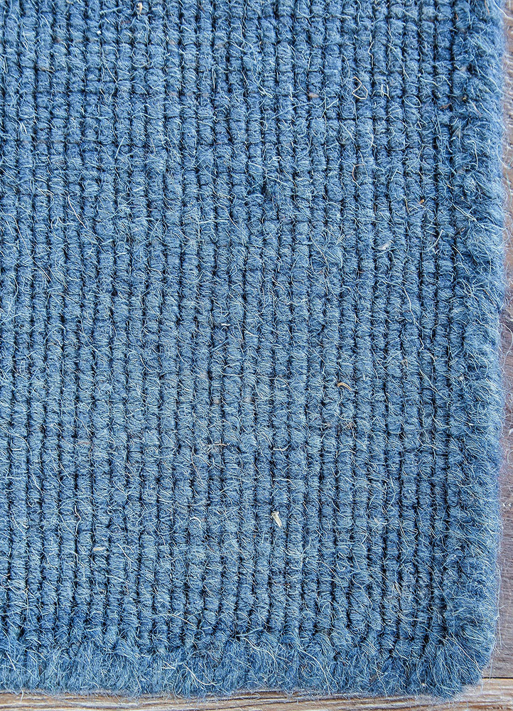 indusbar blue wool Flat Weaves Rug - CloseUp