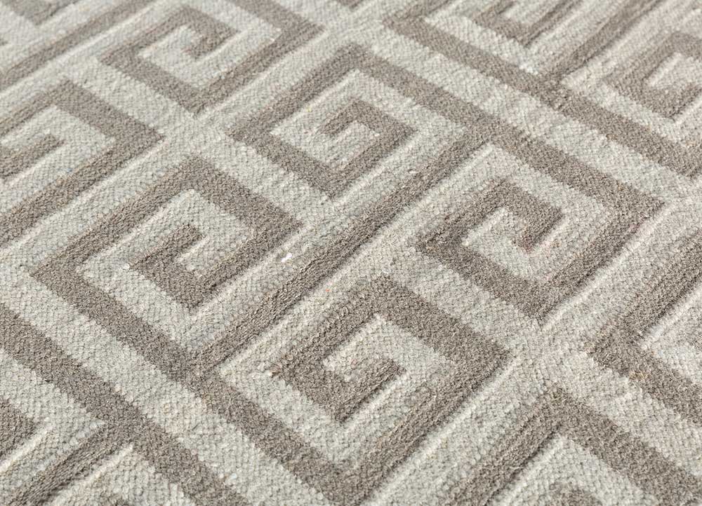 nomadic threads ivory wool Flat Weaves Rug - CloseUp