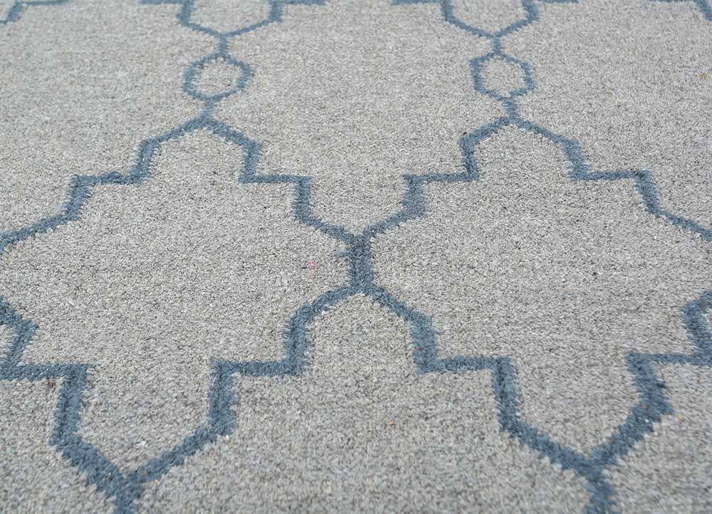 indusbar grey and black wool Flat Weaves Rug - CloseUp indusbar grey and black wool Flat Weaves Rug - CloseUp