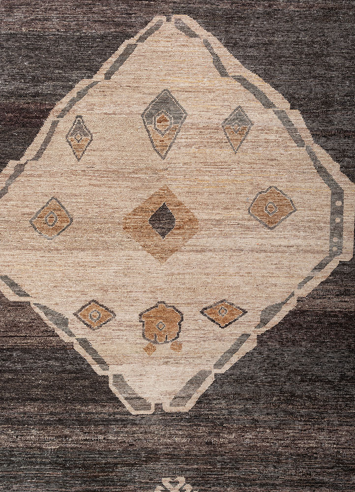 thyme blue wool Hand Knotted Rug - CloseUp