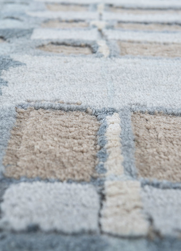 pansy blue wool and silk Hand Knotted Rug - CloseUp pansy blue wool and silk Hand Knotted Rug - CloseUp