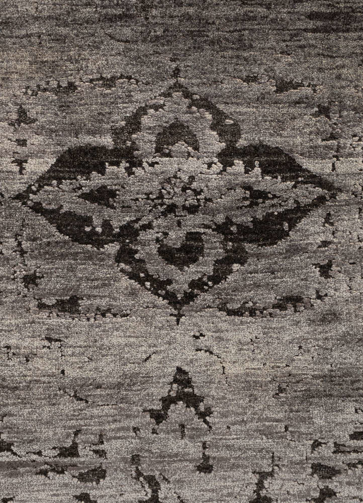 far east blue wool and silk Hand Knotted Rug - CloseUp far east blue wool and silk Hand Knotted Rug - CloseUp