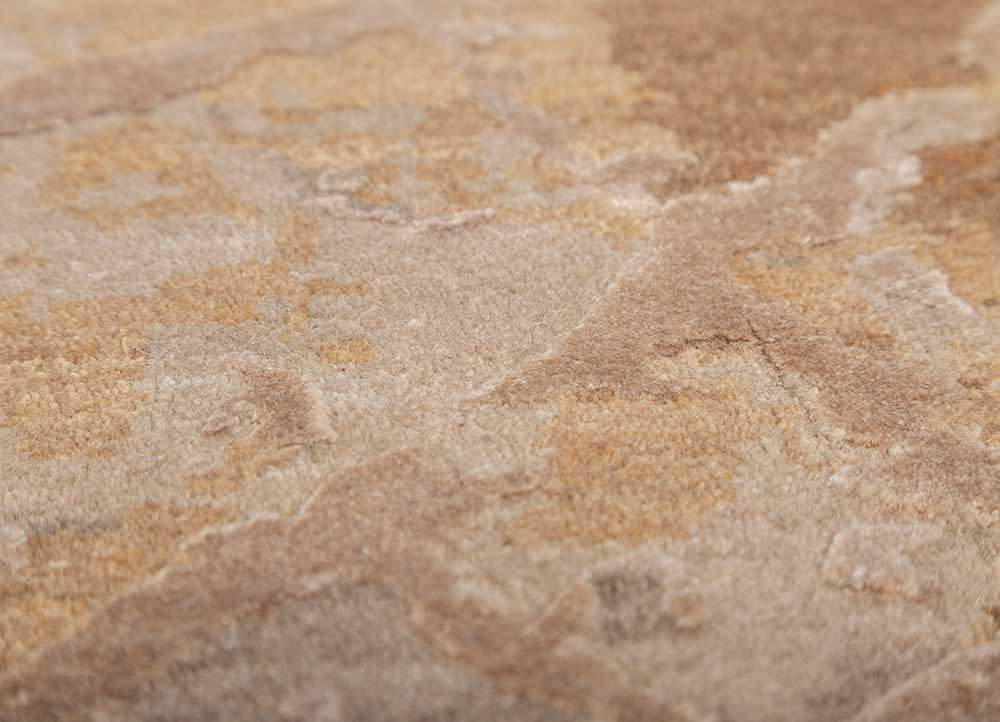 chaos theory by kavi beige and brown wool and bamboo silk Hand Knotted Rug - CloseUp chaos theory by kavi beige and brown wool and bamboo silk Hand Knotted Rug - CloseUp