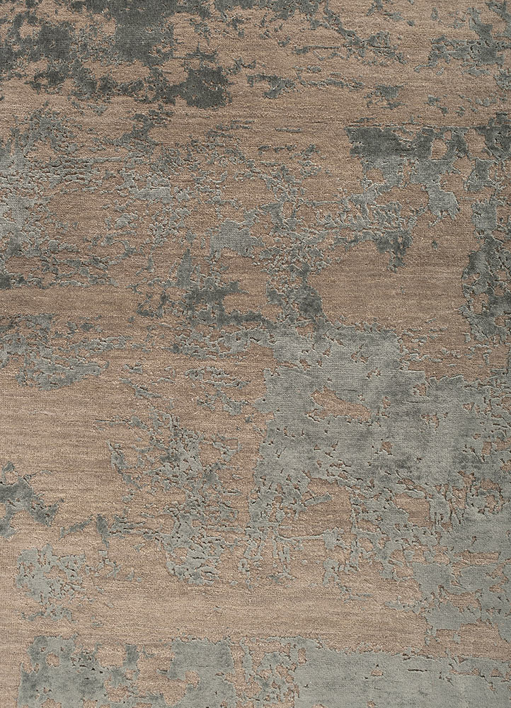 project error by kavi beige and brown wool and bamboo silk Hand Knotted Rug - CloseUp project error by kavi beige and brown wool and bamboo silk Hand Knotted Rug - CloseUp