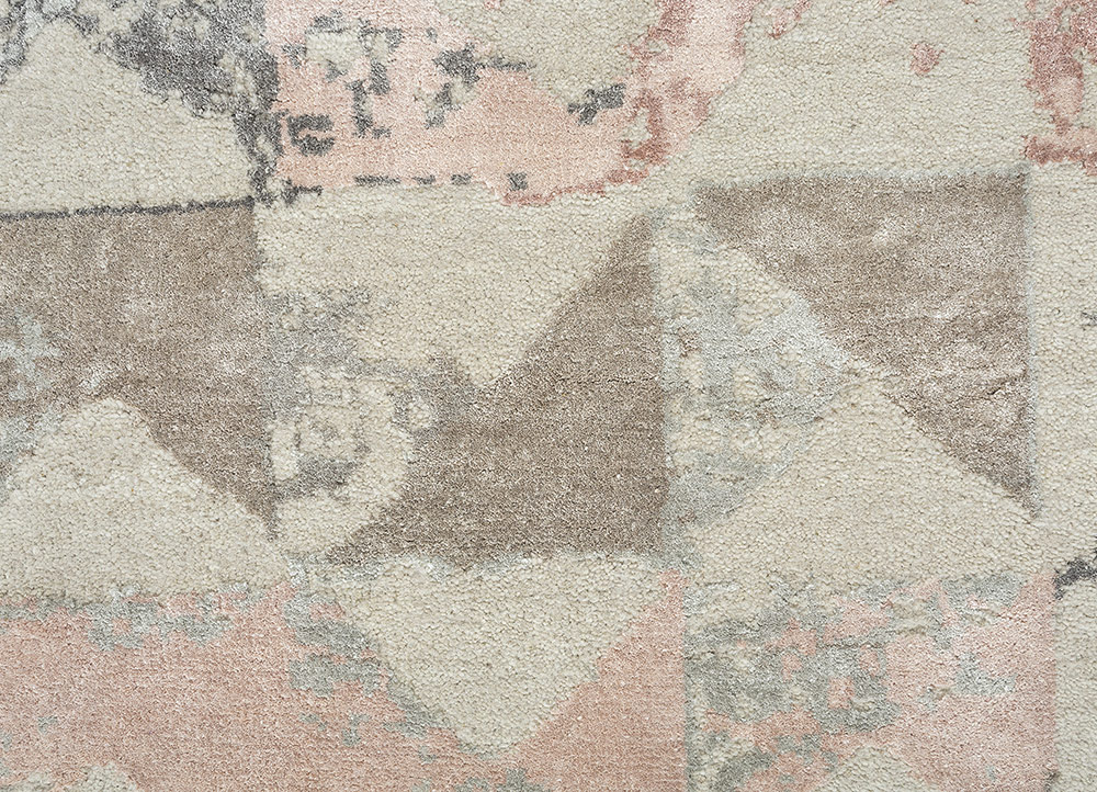 project error by kavi beige and brown wool and bamboo silk Hand Knotted Rug - CloseUp project error by kavi beige and brown wool and bamboo silk Hand Knotted Rug - CloseUp