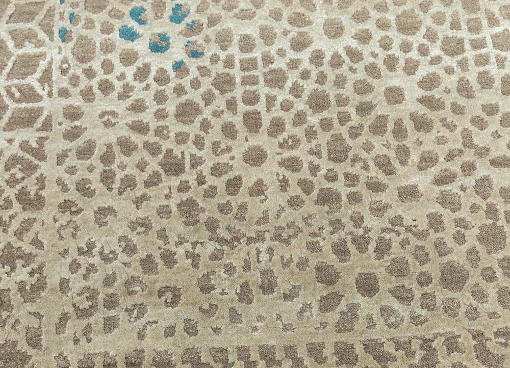 tattvam blue wool and bamboo silk Hand Knotted Rug - CloseUp tattvam blue wool and bamboo silk Hand Knotted Rug - CloseUp